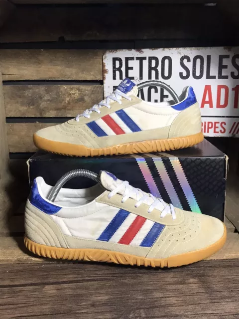 Adidas indoor super white red blue on sale