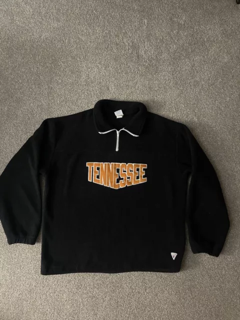 Vintage Varsity Spirit Fashions Tennessee Vols Cheer Jacket L 1/4 Zip Pullover