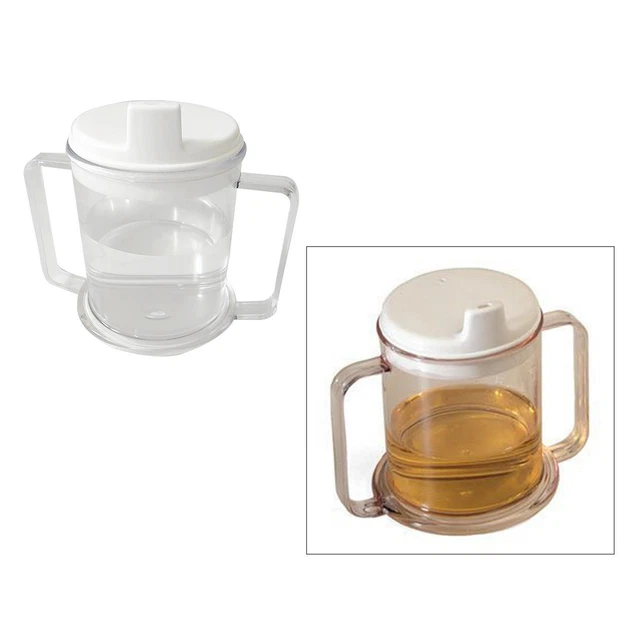 2 Poignée En Plastique Clair Tasse Léger Potable Tasse Facile Grip Poignées