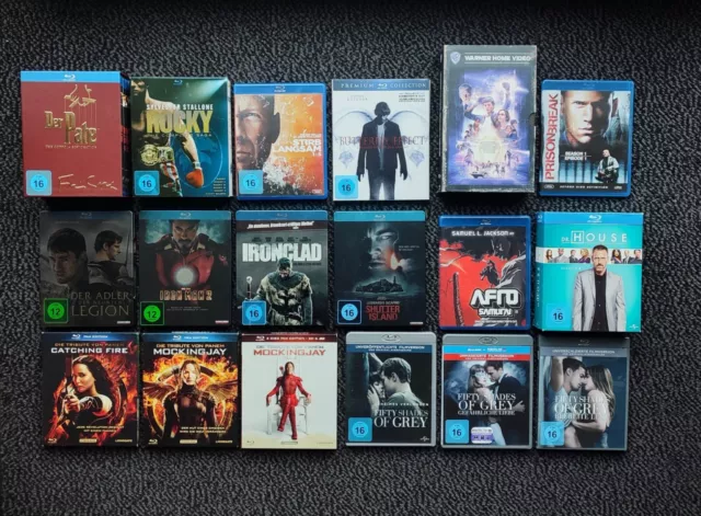 Blu Ray und DVD Sammlung 56 Stück Steelbook Mediabook Boxen Serien Collection