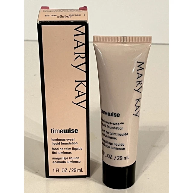 Mary Kay Timewise Luminous Wear Liquid Foundation Beige 4 NEW 1 oz