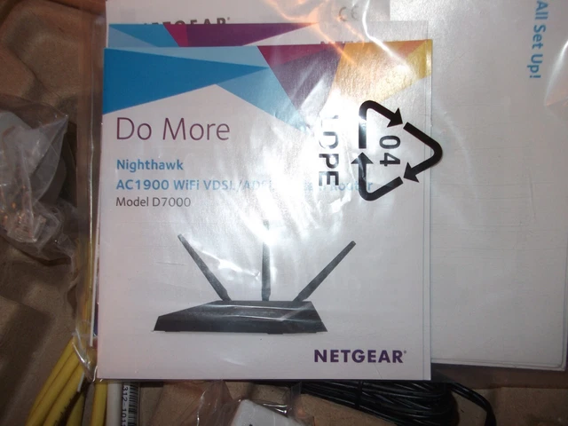 NETGEAR D7000v2 AC1900 NightHawk Modem/Router/WiFi ADSL2 VDSL  MODEM ROUTER 2