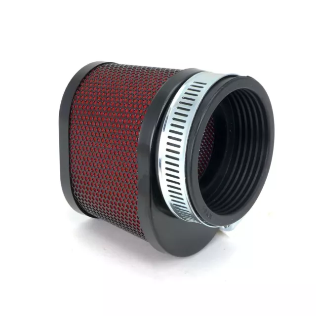 2FastMoto Pod Air Filter 54mm Oval Black Body/Cap with Red Foam  25-38038