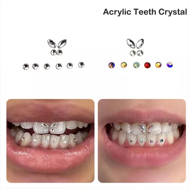 10Pcs Dental Oral Teeth Diamond Denture Tooth Gems Crystal Ornaments Jewelry