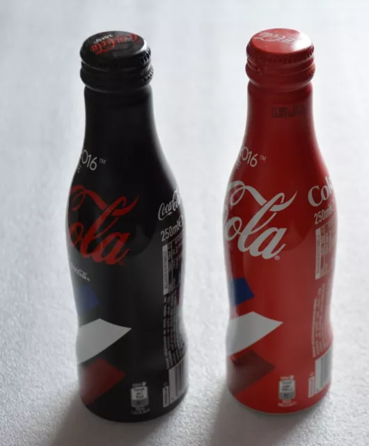 COCA COLA - UEFA EURO 2016 FRANCE - 2 Bouteilles en aluminium -- Alu Bottle 2