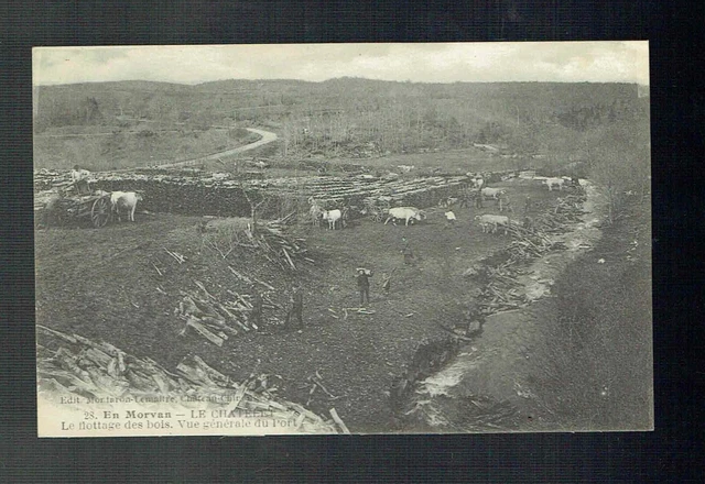 CPA 58 Carte Postale - En Morvan Le Chatelet - Flottage des Bois Vue du Port