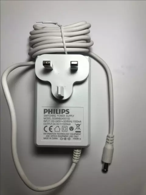 Replacement 24V AC Adaptor for Philips Lumea Essential IPL Hair Removal System