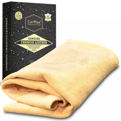 Peau De Chamois Naturelle Qualité Premium Large Carmax – Fabriqué en Europe -...