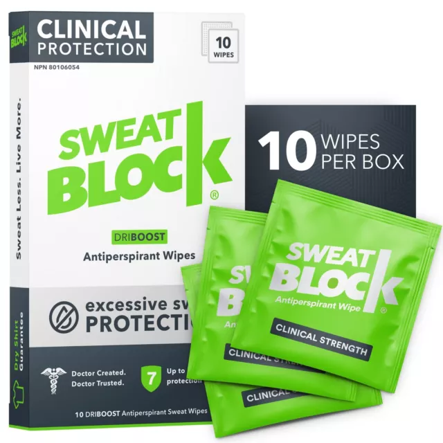 Sweat Block High Strength Antiperspirant Pads 8 Weeks' Supply