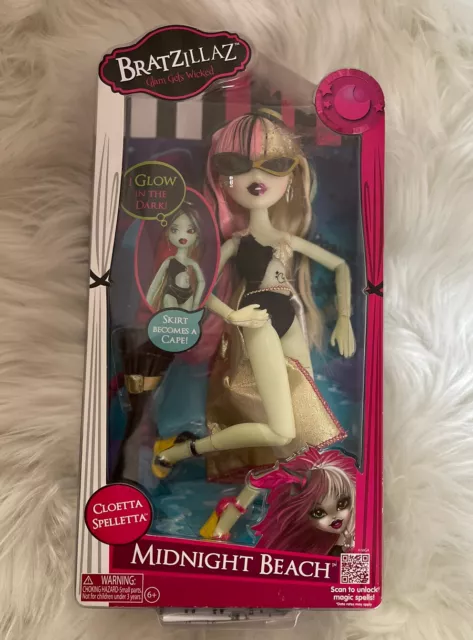 MGA BRATZILLAZ MIDNIGHT Beach Glow In The Dark Cloetta Spelletta 12 Doll  NEW $102.93 - PicClick AU