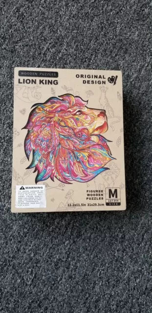 Wooden Puzzles Lion King Wood Cut Animal