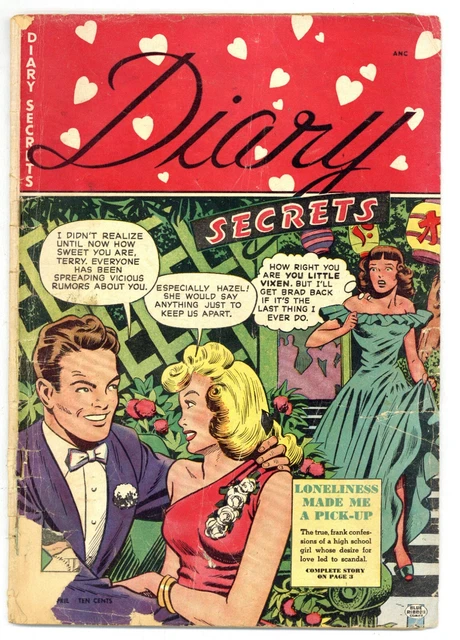 Blue Ribbon Comics #2 Diary Secrets Romance MATT BAKER cover! 1949 St John L994