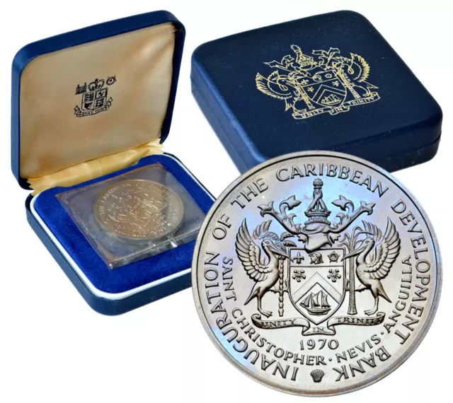 ST.KITTS & NEVIS $4 1970 Proof 'F.A.O' Original Mint Box