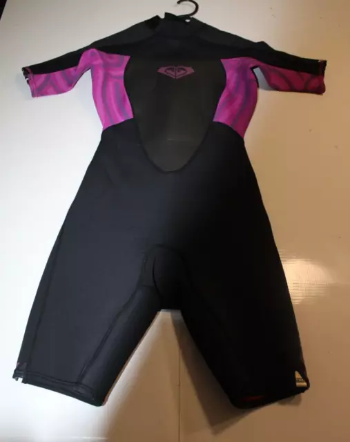 ROXY Syncro 2/2 Hyperstretch Spring Suit Wetsuit Women's Sz 10 Black Purple Excl