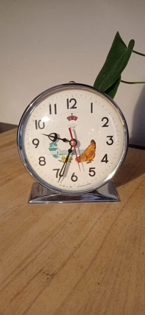 OROLOGIO SVEGLIA DA tavolo vintage gallina che becca Diamond