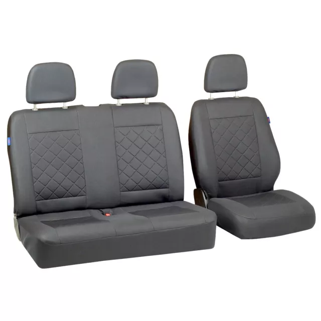 Gris Housse de Siège pour Mercedes Sprinter -2005 de Voiture Gris Kit 1+2