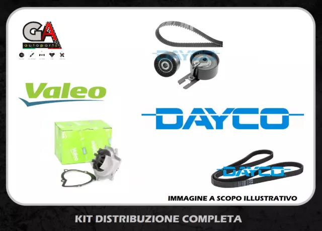 Kit Distribuzione Dayco+Pompa Acqua Valeo Ford Focus Cmax Fiesta Fusion 1.6 Tdc