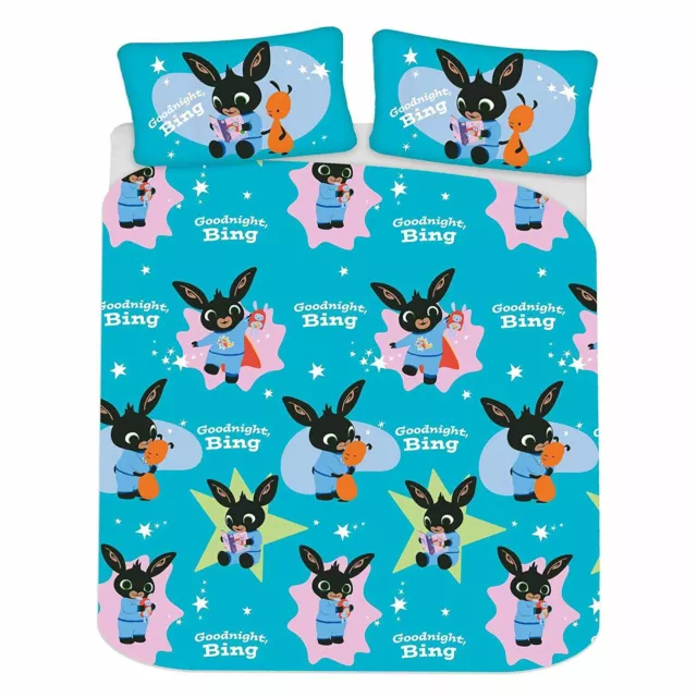 Oficial Bing Bunny Whoosh Set Funda Edredón Matrimonio Infantil Reversible Cama