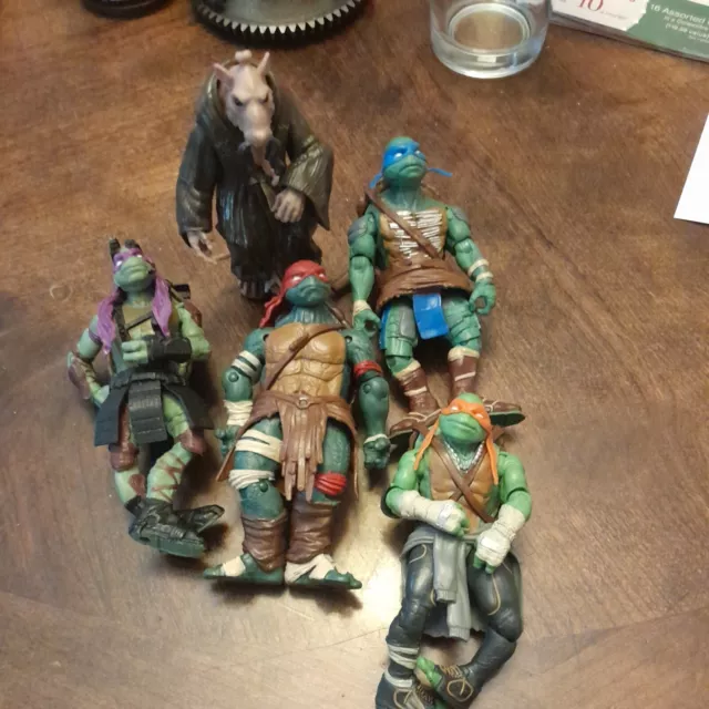 5PCS Lot TMNT Teenage Mutant Ninja Turtles Action Figures Lot