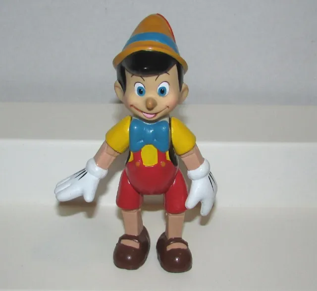 Disney Pinocchio 6" Poseable Jointed Plastic Figure Vintage