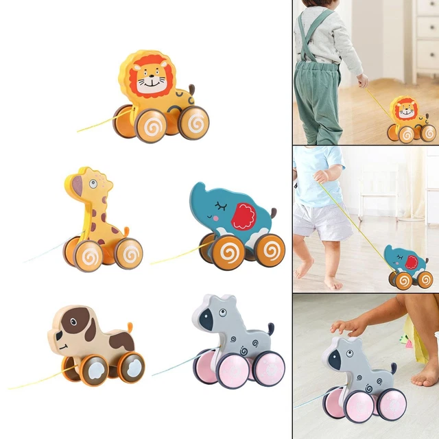 Jouet à Tirer, Jouet Animaux En Bois Marche Et Equilibre, Avec Ficelle Facile à Saisir Et Roue S Silencieuses, Educatif Motricité Imagination De L'enfant Jouet Pour Les Enfants De 1 An Qui Jouet à Tirer, Jouet Animaux En Bois Marche Et Equilibre, Avec Ficelle Facile à Saisir Et Roue S Silencieuses, Educatif Motricité Imagination De L'enfant Jouet Pour Les Enfants De 1 An Qui