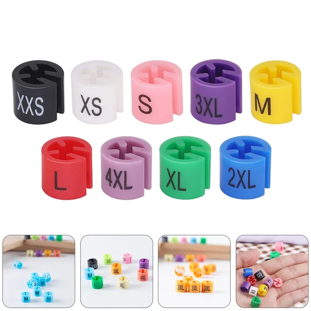 180 Pcs Color Coding Size Marker Size Buckle Multipurpose Hanger Connector