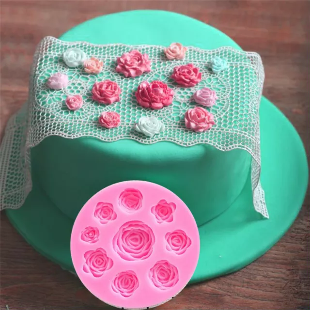 Blumen Silikonform Fondantform Kuchen dekorieren Werkzeuge Schokoladenform#km