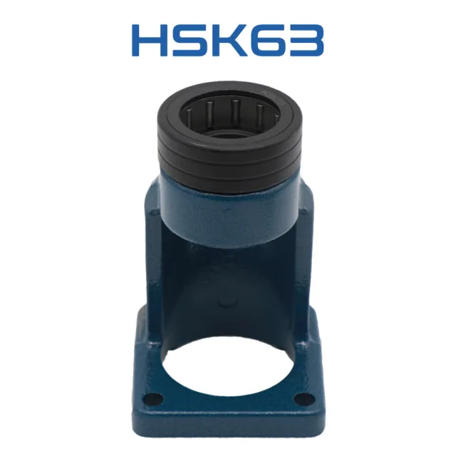 Vertical HSK63F Tool Holder Locking Fixture with Ball Bearing for CNC Machine