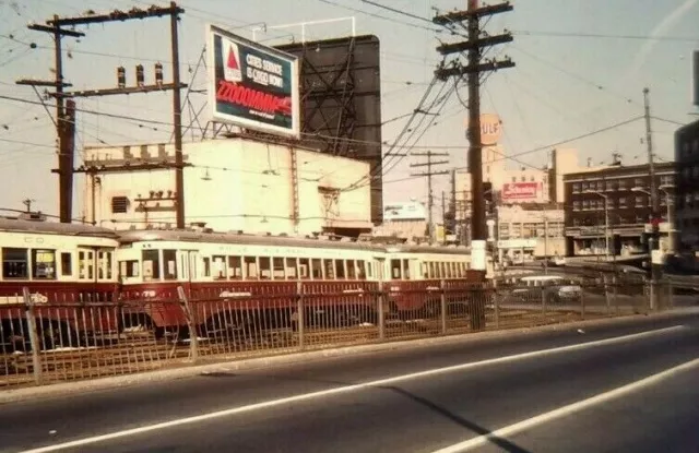 FA07 ORIGINAL Train Trolley Subway Bus Slide RED ARROW 79 Philadelphia 1965