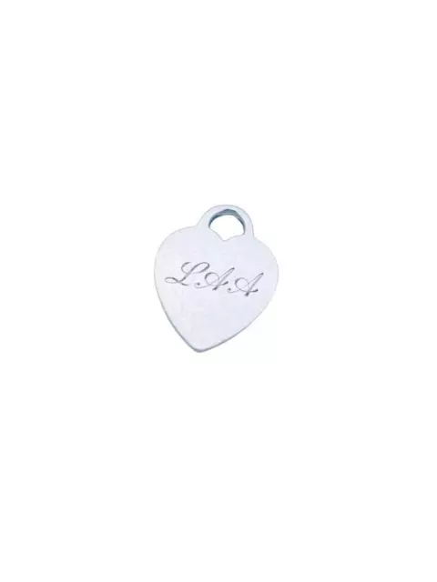 Tiffany & Co. Sterling Silver Classic Heart Tag Charm Or Pendant - Monogrammed