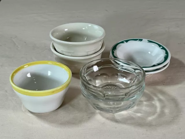 Vintage Assortment Set Restaurant Ware/Glass/Ceramic SMALL BOWLS Mini-Collection