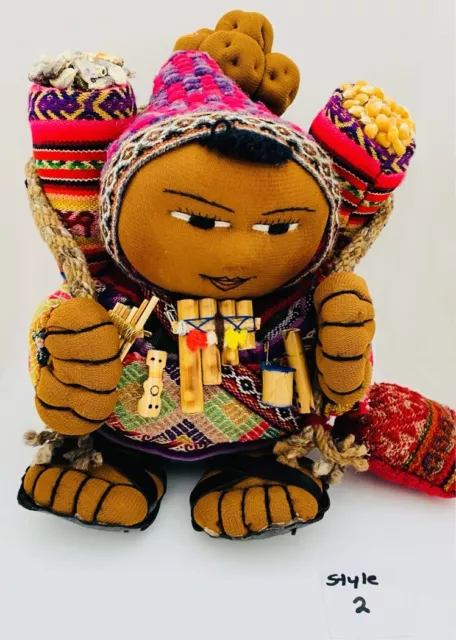 Ekeko Doll with Peruvian Manto - 11x8x7" God of abundance and prosperity 3