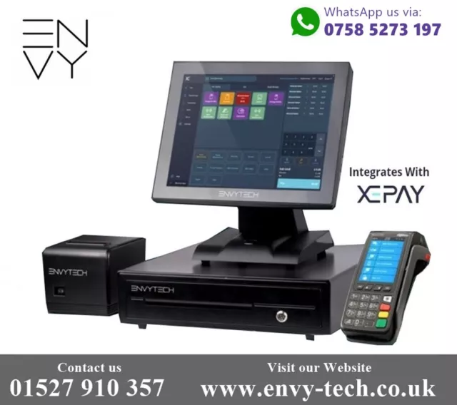 POS New 15" Xonder X1 All in One Touchscreen EPOS Till System and Card Terminal