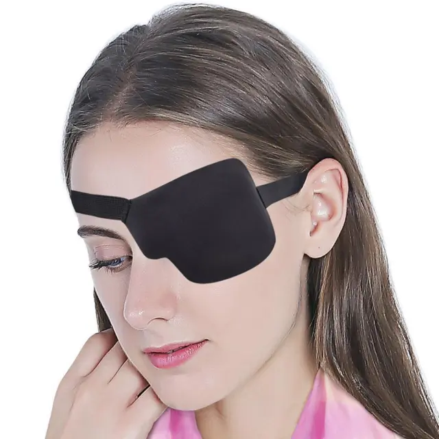 Adjustable Single Eye Patch Black 3D Foam Groove Eyeshades Patch Eye 2024
