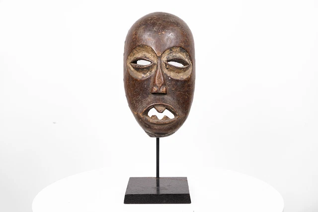 Lega Style Mask 17.5" On Stand - DR Congo - African Art