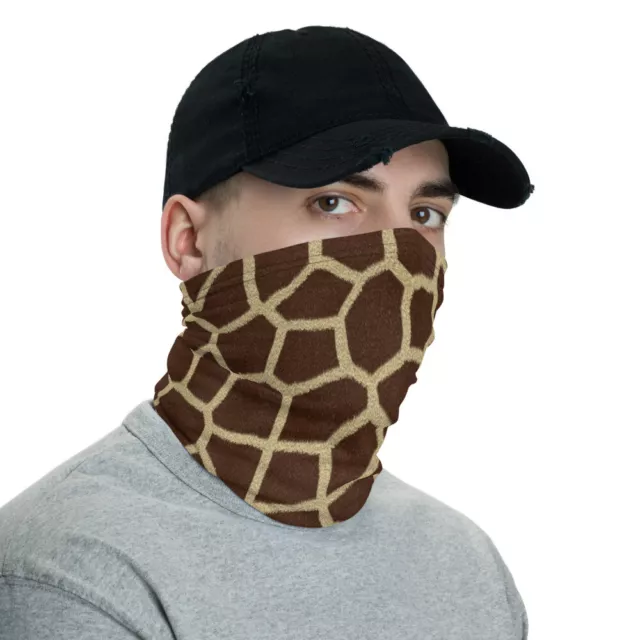 Neck Gaiter, Giraffe Print Unisex Tube Scarf, Head Scarf, Decorative Face Mask