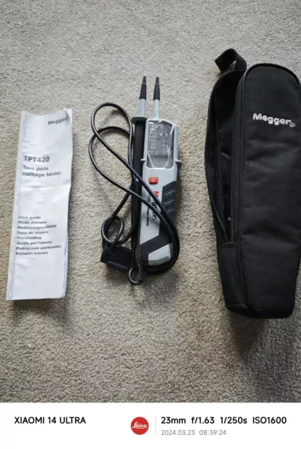 megger tpt420 Two Pole Voltage Tester Mint With Manual And Bag