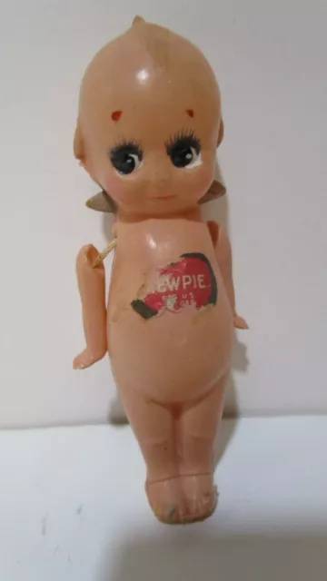 Vintage all celluloid 4" strung Kewpie doll small cute O'Neill