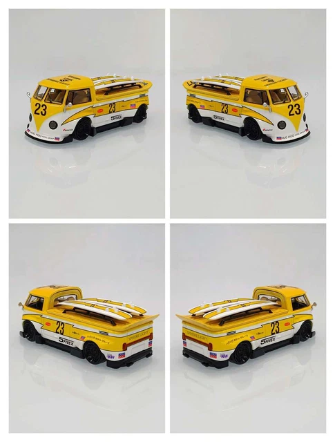 YRXIAO Modellbausatz Auto 1/64 Für VW T1 Bus Druckgusslegierung