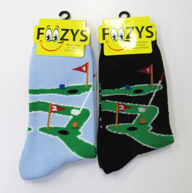 Mini Golf  2 Pack Women's Girls Fun Novelty Socks 2 Pairs Miniature Golf