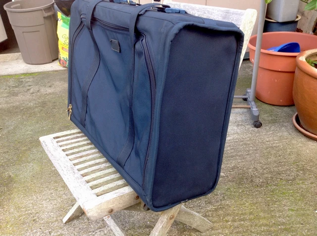 Tumi Blue Rolling Suitcase Luggage Travel Garment Bag Large Alpha 2