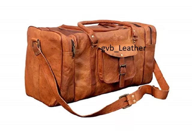 -30" Men's Vintage EXTRA LARGE Leather Gym Weekender Luggage Travel Duffle Bag