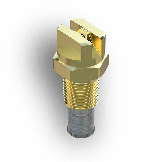 Pack of 6 - TeeJet Veejet Brass 110° Nozzle Spray Tip 1/4" MPT 50 Mesh Strainer