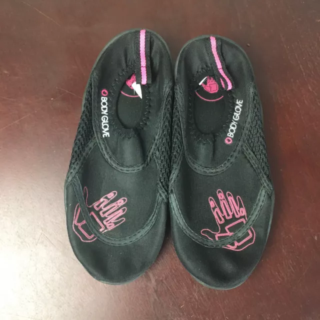 Body Glove Balck Pink Water Shoes Size 2C Kids