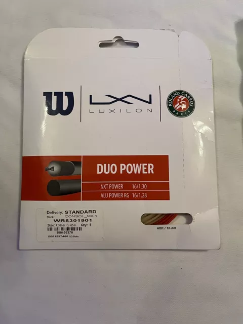 Wilson Duo Power Roland Garros Hybrid Tennis String Set