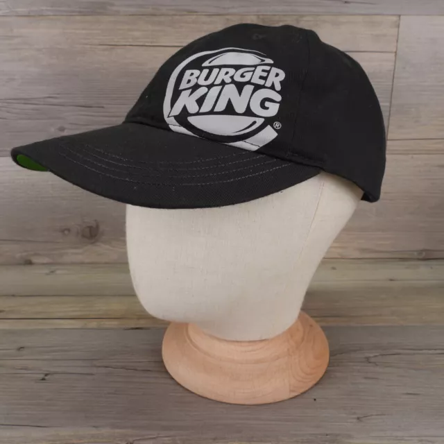 Official Men's Burger King Employee Hat Cap Logo Uniform Black Adjustable