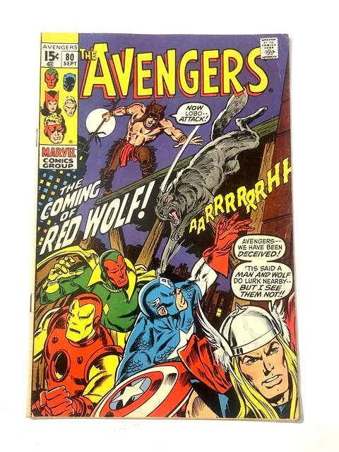 AVENGERS , (THE) #80 Vol 1 1st App & Origin Red Wolf, William Talltrees⚡️W@W‼️