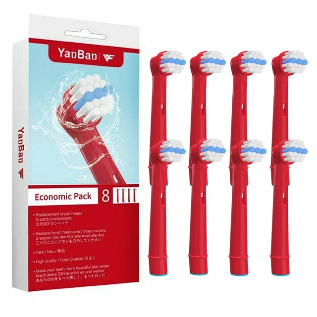 Confezione da 8 testine di ricambio spazzolino da denti bambini per spazzolino elettrico Oral-B