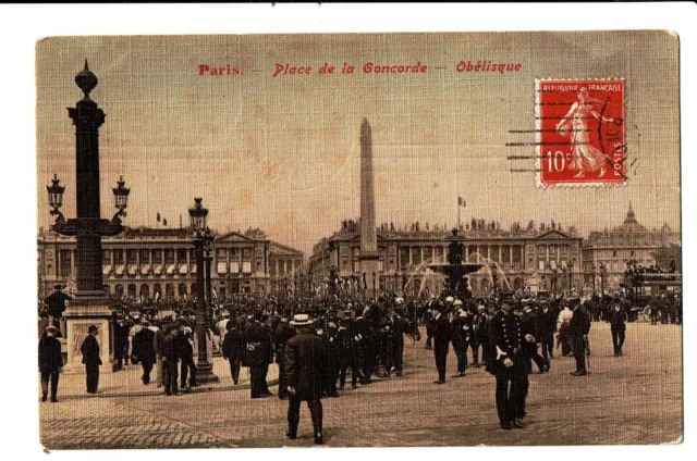 CPA - Carte postale  France Paris-Place de la Concorde-Obelisque-1912 -VM4237