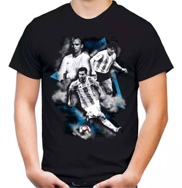 Argentinien Legenden T-Shirt | Fussball Ultras Messi De Stefano Maradona Fan